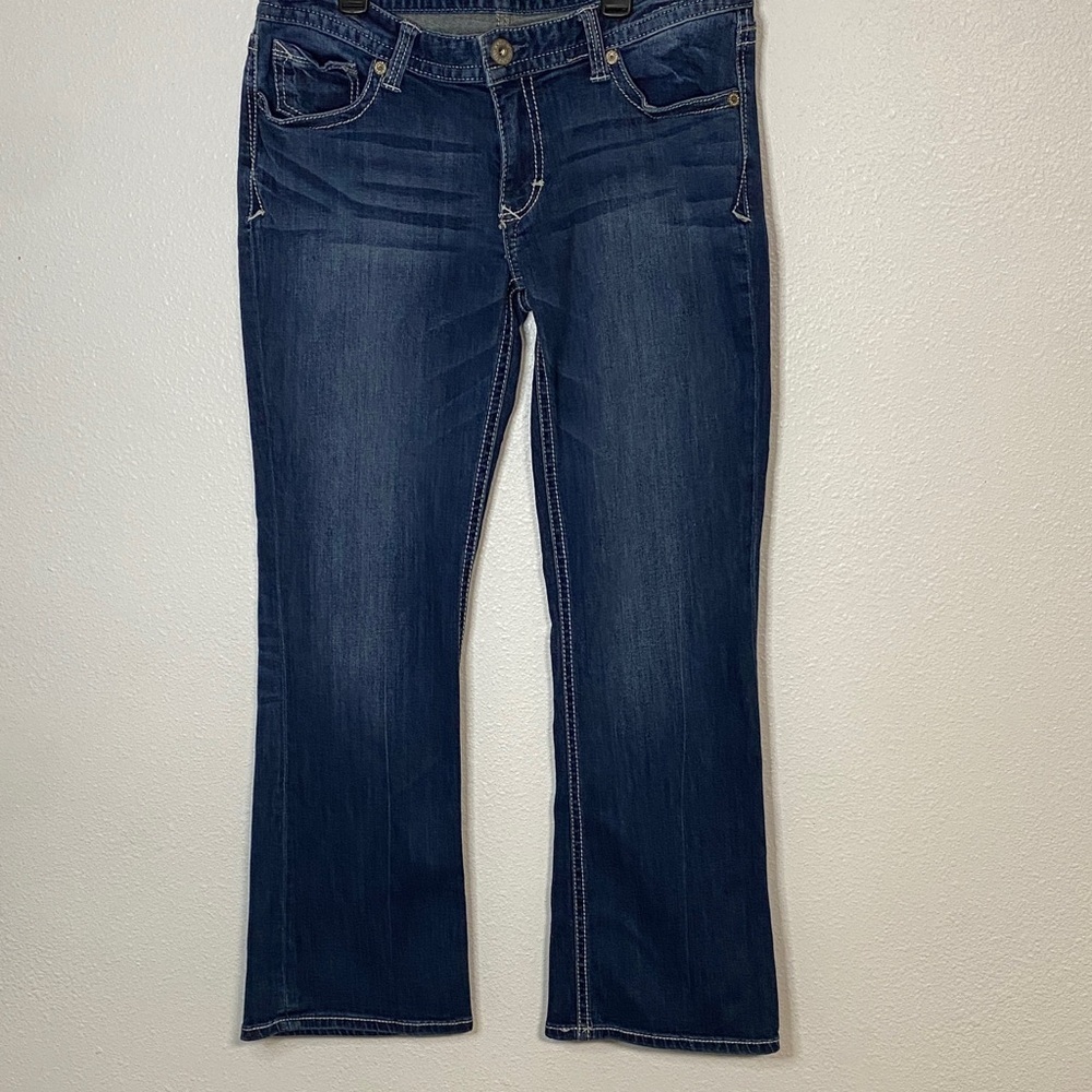 Express Women's Dark Blue Boot Cut Jeans - Picture 4 of 15